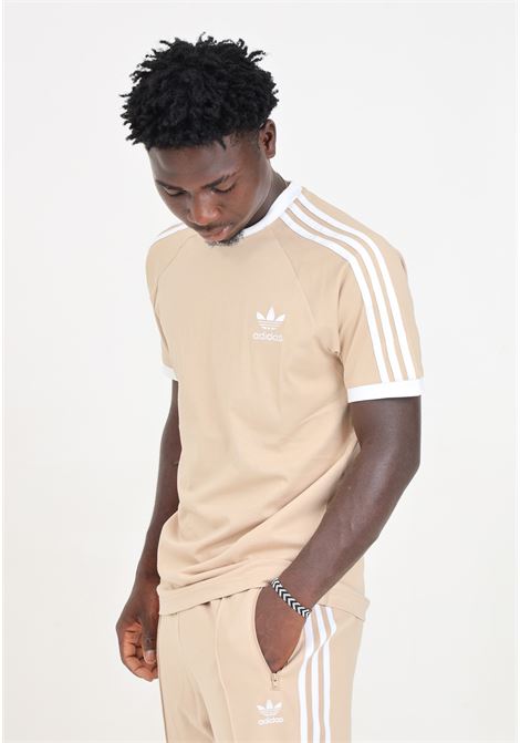 T-shirt a manica corta Adicolor Classics 3-Stripes beige da uomo ADIDAS ORIGINALS | IZ2366.